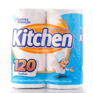 Toalha Papel Kitchen Folha Dupla Branca 2rl