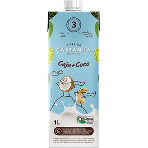 Bebida de Castanha de Caju A Tal Da Castanha Orgânica Caju + Coco 1lt