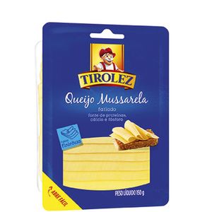 Queijo Mussarela Tirolez Fatiado 150g