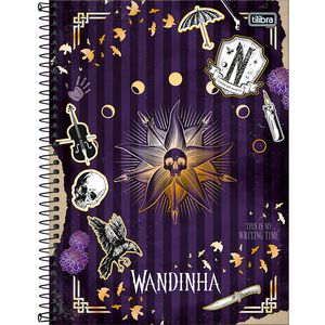 Caderno Universitário Tilibra Capa Dura Wandinha 1 Matéria 80 Folhas