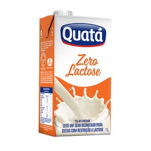 Leite Quatá Semi Desnatado Zero Lactose 1lt