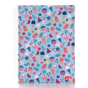 Caderno Universitário Tilibra Capa Dura D+ Feminino 10 Matérias 200 Folhas