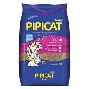 Areia Sanitária Pipicat Perfumado Floral 4kg