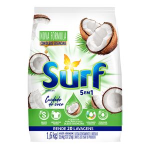 Lava Roupas Surf Cuidado do Coco Sachê 1,6kg