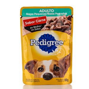 Alimento para Cães Pedigree Carne Adulto Raças Pequenas Sachê 100g