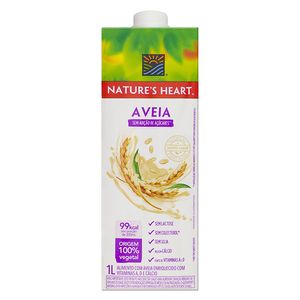 Bebida Nature's Heart 100% Vegetal Sem Açúcar Base de Aveia 1lt