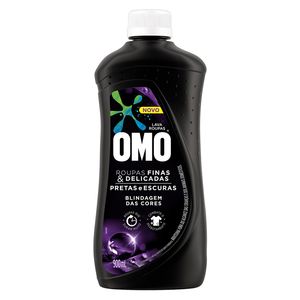 Lava Roupas Omo Líquido Roupas Finas Pretas Escuras 900ml