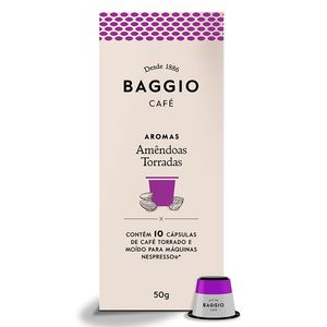 Café Baggio Aromas Amêndoas Torradas com 10 Cápsulas 50g