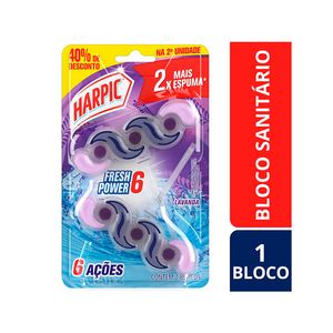 Higienizador Sanitário Harpic Fresh Power 6 Lavanda 40% Desconto na Segunda Unidade