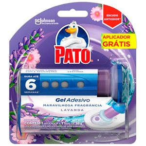 Detergente Sanitário Pato Gel Adesivo Lavanda com 6 Discos 38g