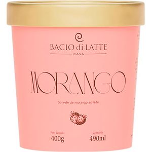 Sorvete Bacio Di Latte Morango 490ml