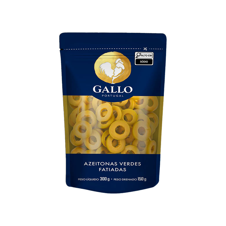 Azeitona Gallo Verde Fatiada Sachê 150g