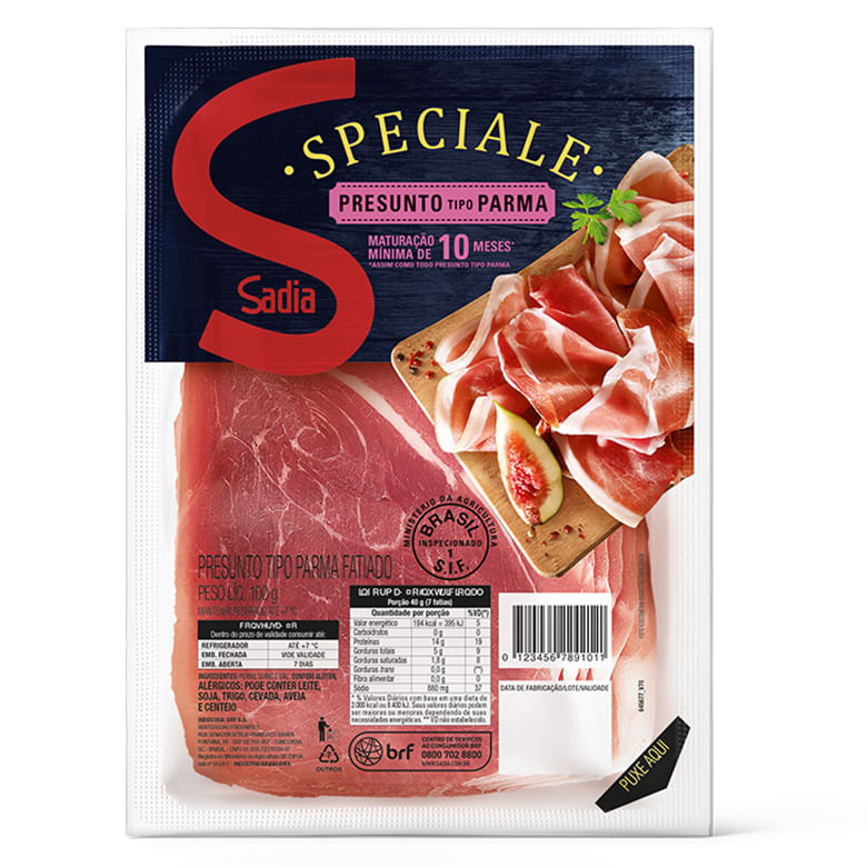 PRESUNTO TIPO PARMA SADIA SPECIALE 100G
