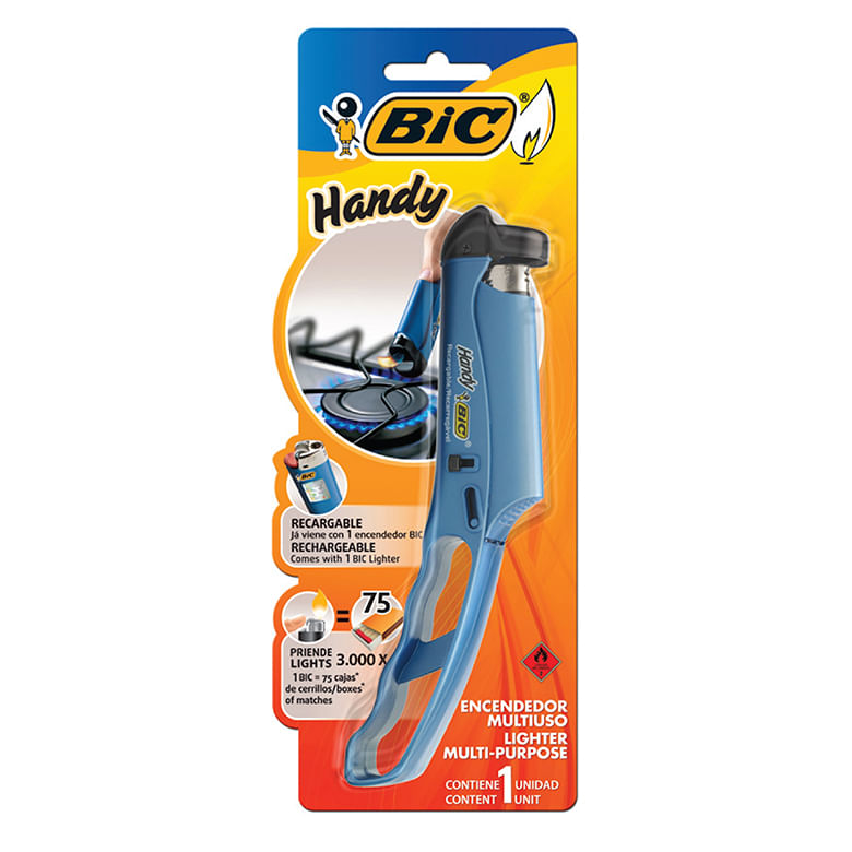 Acendedor Handy Bic Multiuso Recarregável 1un - Covabra
