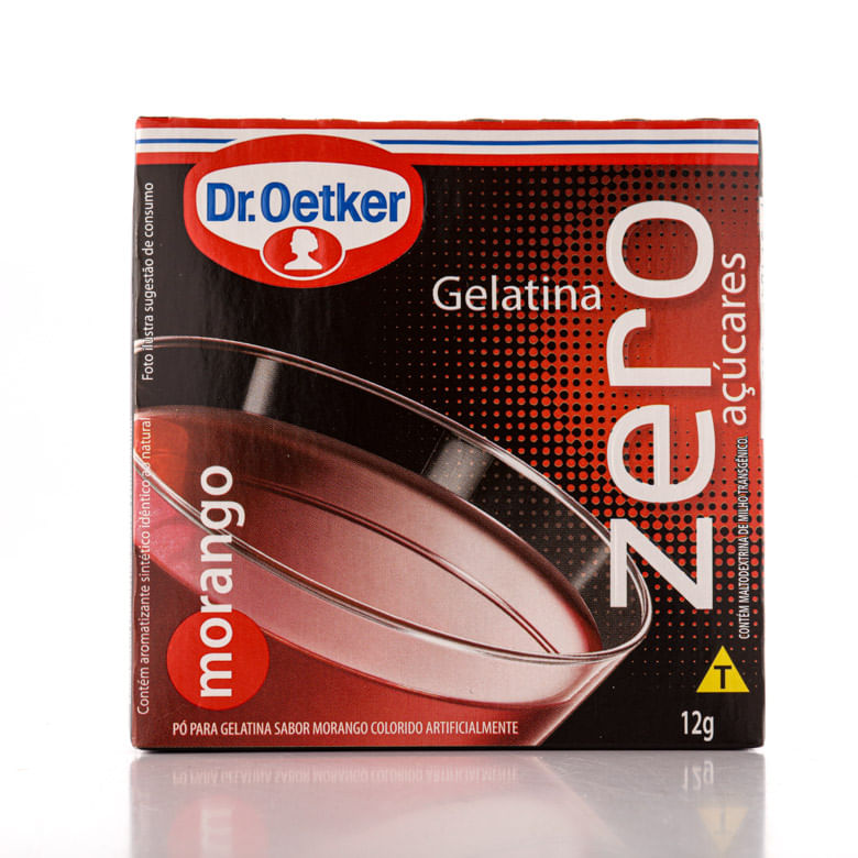 Gelatina Dr. Oetker Zero Açúcar Morango 12g