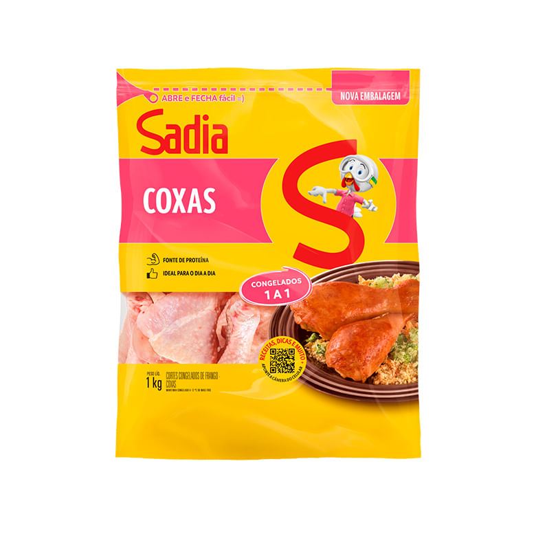 Coxa de Frango Sadia IQF Congelada Pacote com 1kg