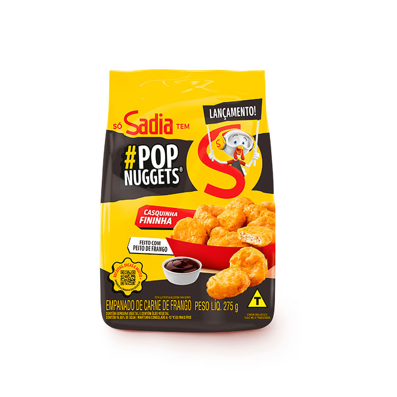 Empanado de Frango Casquinha Fininha Pop Nuggets Sadia 275g