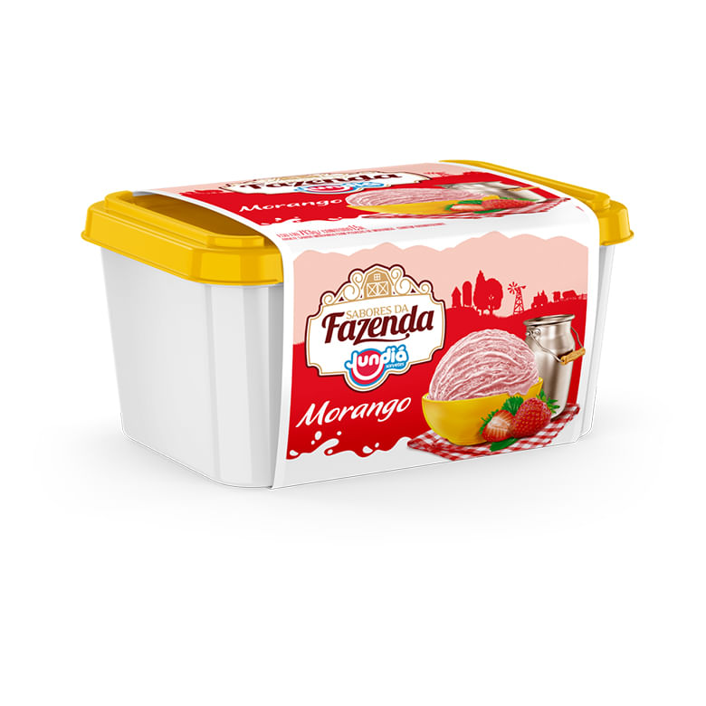 Sorvete Jundiá Sabores da Fazenda Morango 1,5lt - Covabra