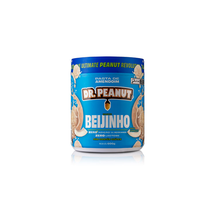 Pasta Amendoim Dr.Peanut Whey Protein Z. Açucar Beijinho 600g