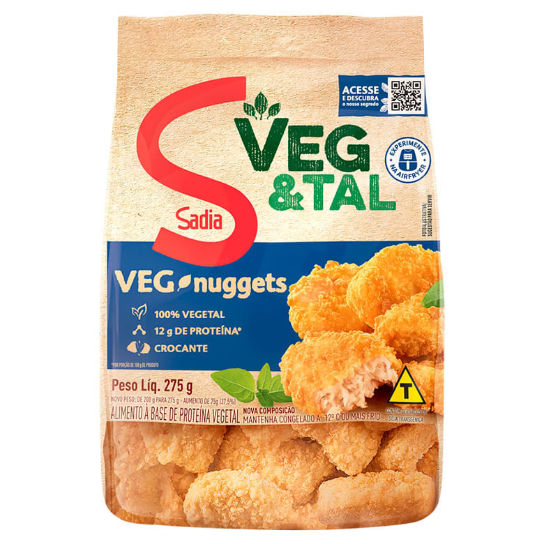 Nugget's Sadia Veg & Tal Vegetais 275g - Covabra