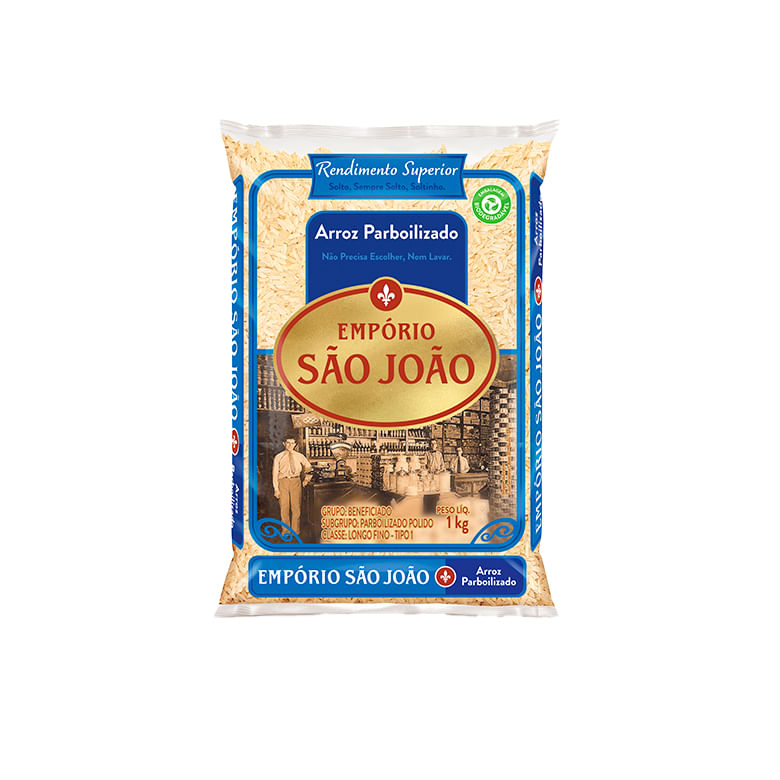Arroz Parboilizado Empório São João 1Kg