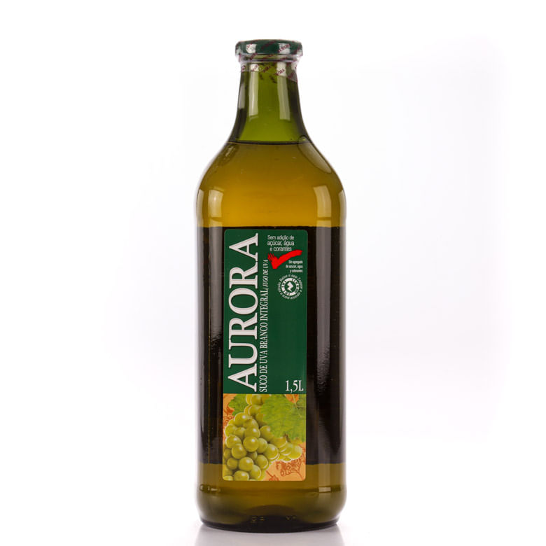 Suco Integral de Uva Aurora Branco Garrafa com 1,5L