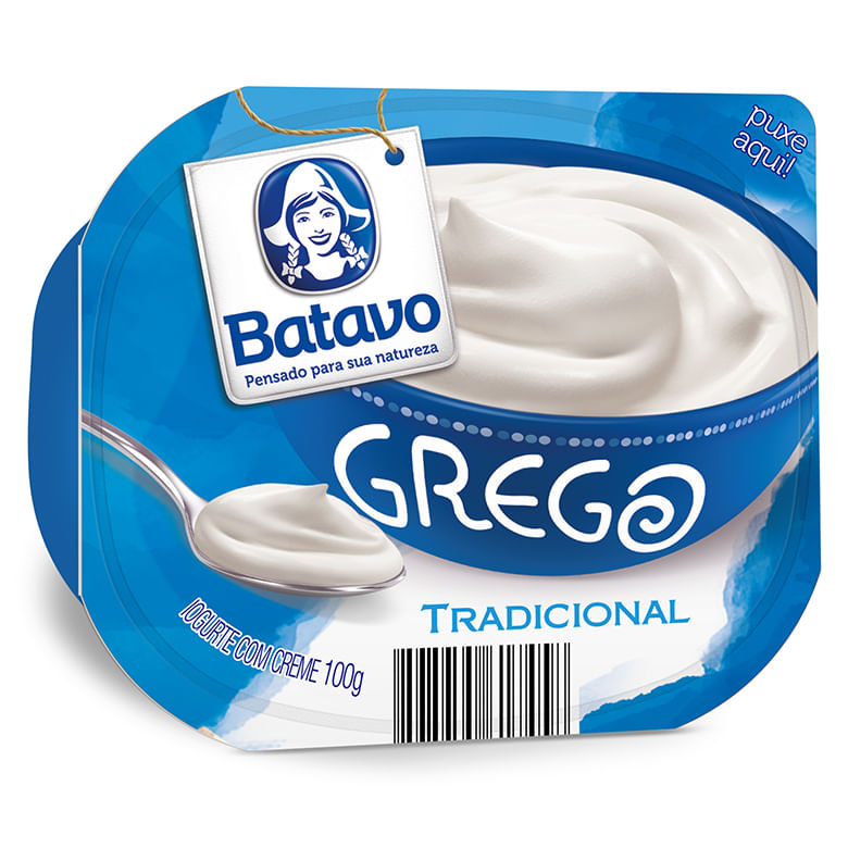 Iogurte com Creme Grego Tradicional Batavo Pote 100g