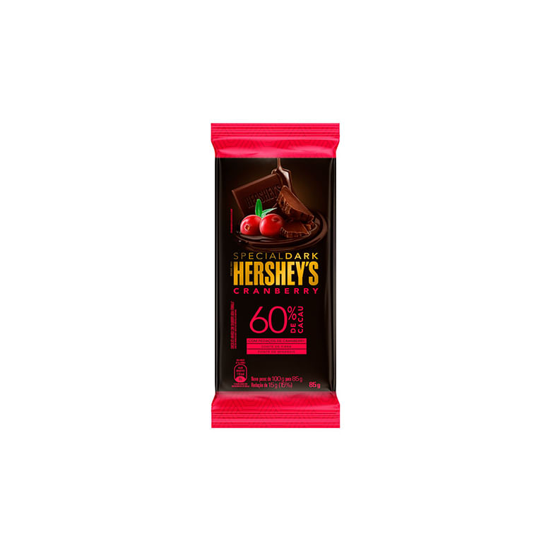 Chocolate Hershey's Special Dark 60% Tradicional 85g - Covabra