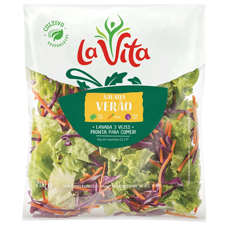 Salada Verão Lavada La Vita Pacote 200g