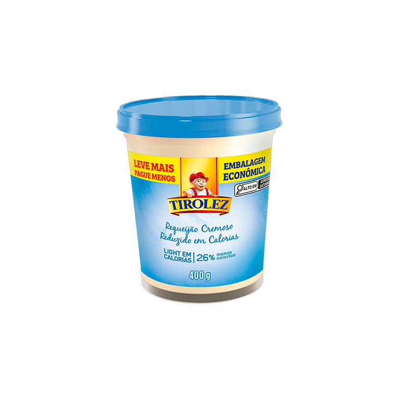 Requeijão Tirolez Light Pote com 400g