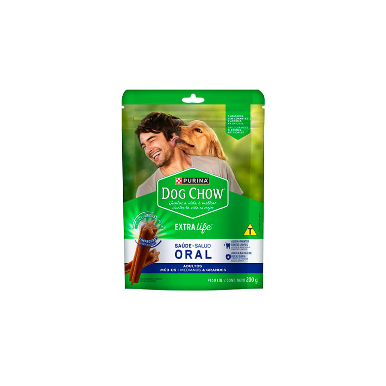 Snacks Dog Chow Oral Raças Medias/Grandes 200g - Covabra