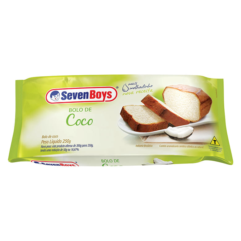 Bolo Seven Boys Coco Pacote com 250g
