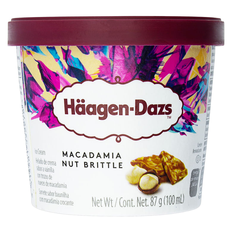 Sorvete Haagen Dazs Macadâmia Britle 100ml - Covabra