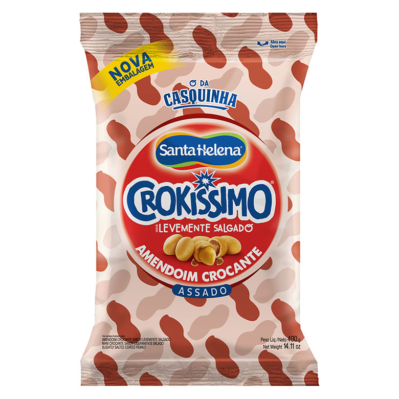 Amendoim Crokissimo Santa Helena Levemente 400g