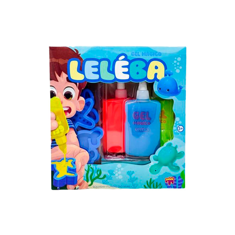Brinquedo Gelele Leleba Gel Mágico Fundo do Mar Azul un - Covabra