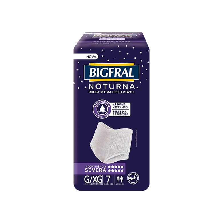 Roupa Íntima Bigfral Noturna G/XG 7un - Covabra