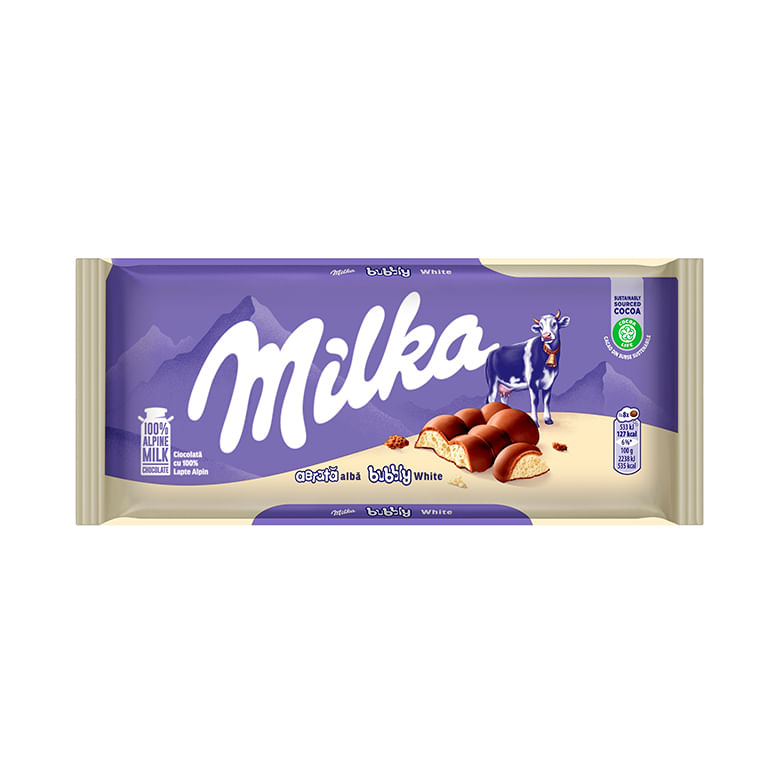 Chocolate Milka Bubbly White 95g - Covabra