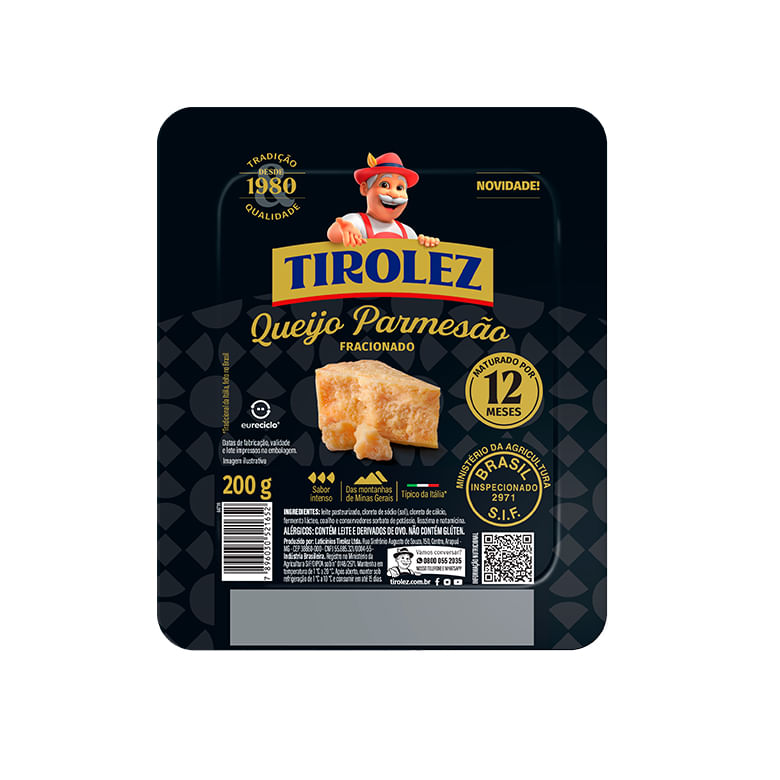 Queijo Parmesão Tirolez fracionado 200g