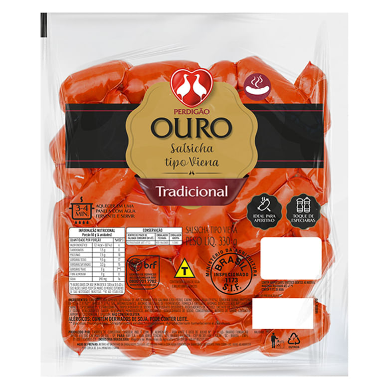 Salsicha Perdigão Ouro Viena 330 g - Covabra
