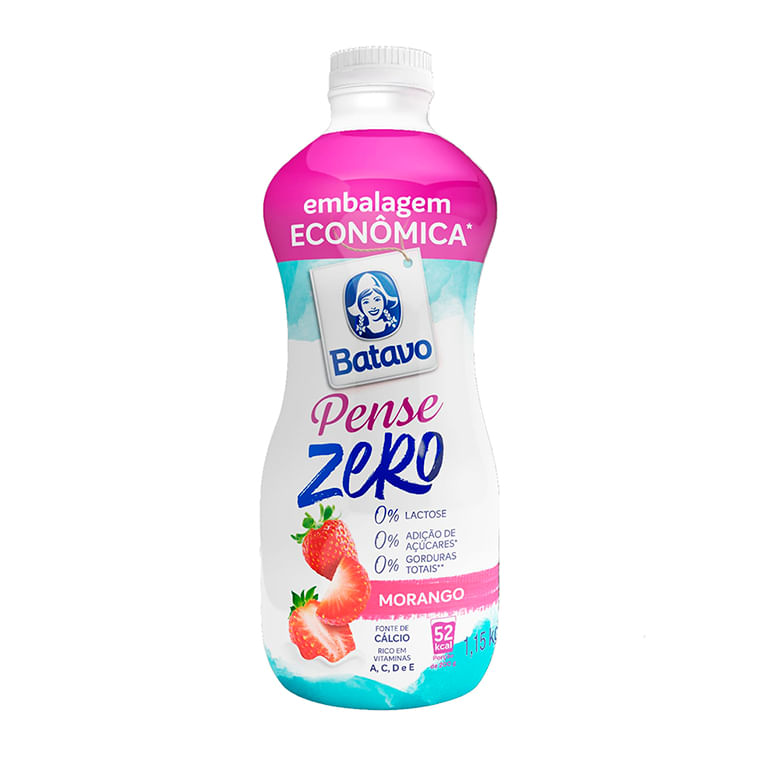 Iogurte Batavo Pense Zero Morango 1,15kg