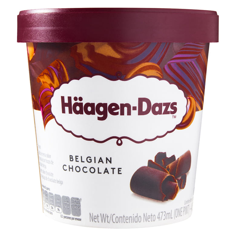 Sorvete Haagen Dazs Belgian Chocolate Pote 473ml - Covabra