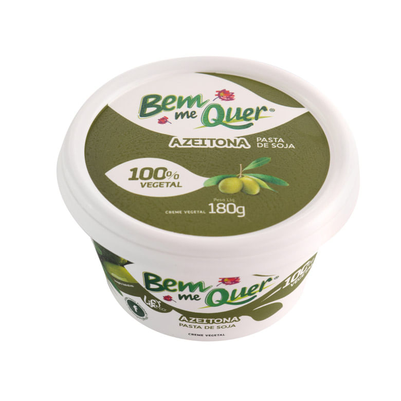 Pasta De Soja Sabor Azeitona Verde Bem Me Quer 180g