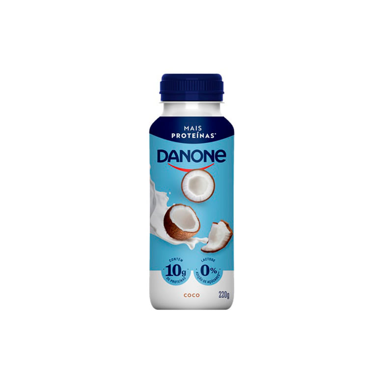 Iogurte Desnatado Danone 10g de Proteínas 0% Lactose s/ Açúcar Coco 220g