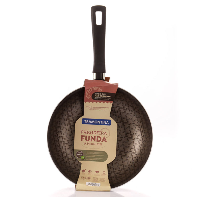 Frigideira Tramontina Loreto Antiaderente Grafite 24cm
