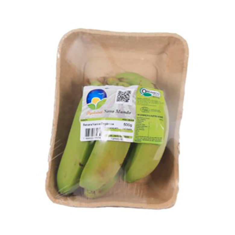 Banana Nanica Sítio Novo Mundo Orgânica Bandeja 500g - Covabra
