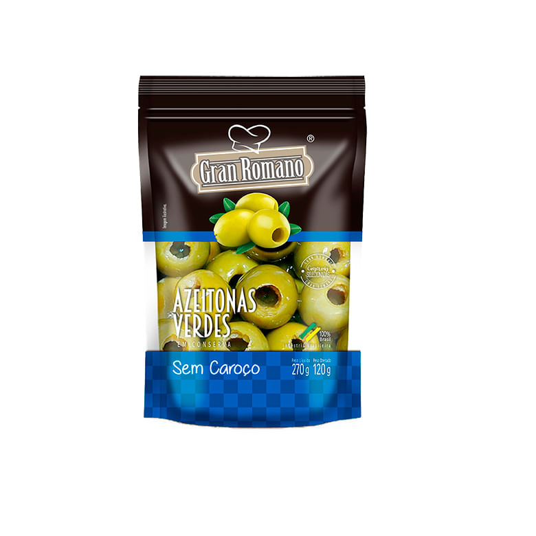 Azeitona Gran Romano Verde sem Caroço 120 g - Covabra