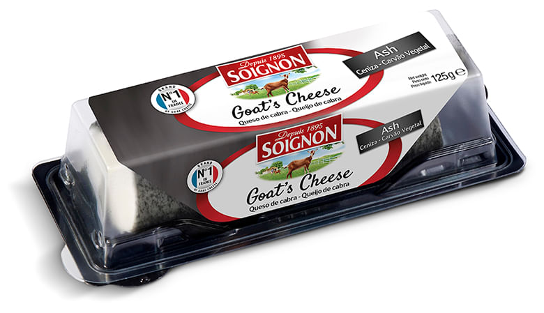 Queijo de Cabra Francês Soignon com Carvão 125g