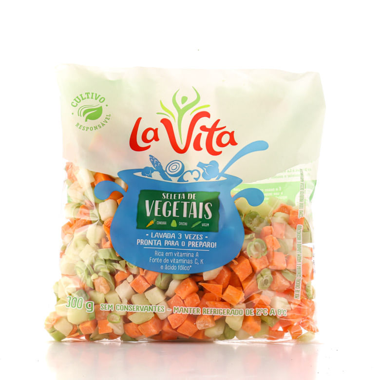 Encontraproduto.com.br - Seleta Vegetais Higienizada La Vita Pacote 300g