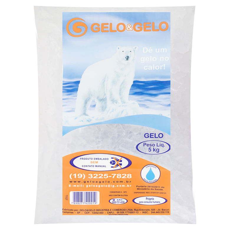 Gelo Gel & Gelo Potável em Cubos 5kg - Covabra