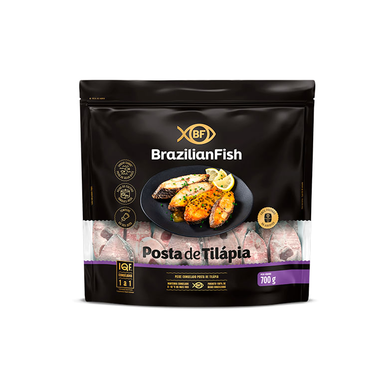 Posta de Tilápia Congelada Brasfish 700 g